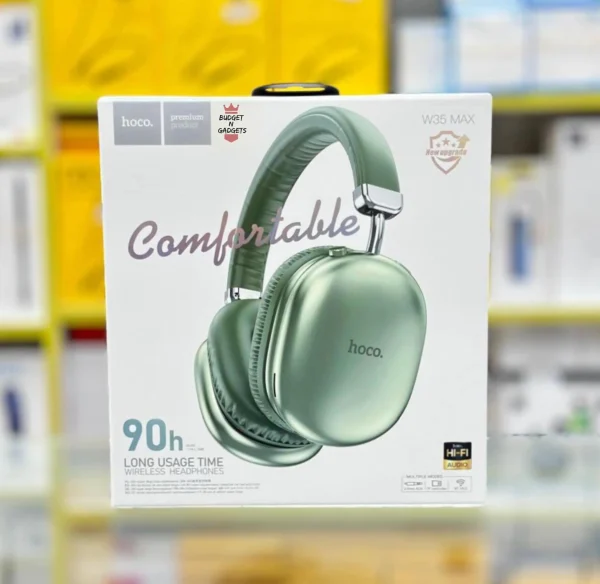Hoco W35 Max Wireless Headphones – Comfortable, Long-lasting, Hi-Fi Audio - Image 4