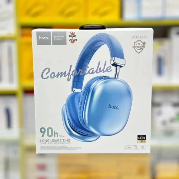 Hoco W35 Max Wireless Headphones – Comfortable, Long-lasting, Hi-Fi Audio - Image 2