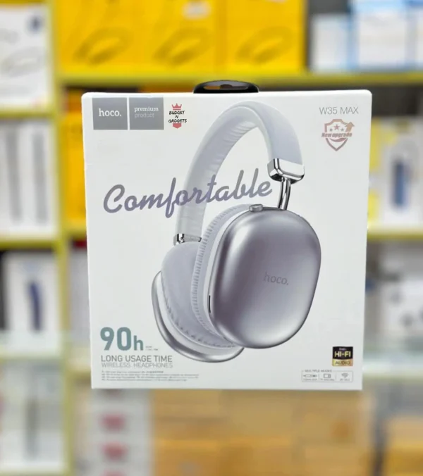 Hoco W35 Max Wireless Headphones – Comfortable, Long-lasting, Hi-Fi Audio - Image 3
