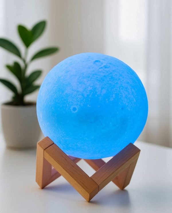 Rechargeable 3D Moon Lamp With Remote -18 CM - Image 2