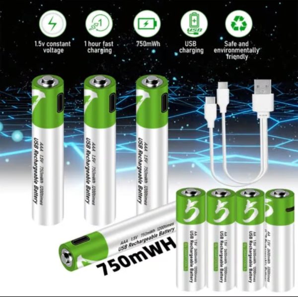 SmarToools RB20 AAA 1.5V 750 mWh Rechargeable Battery (2 Pcs Set) - Image 2