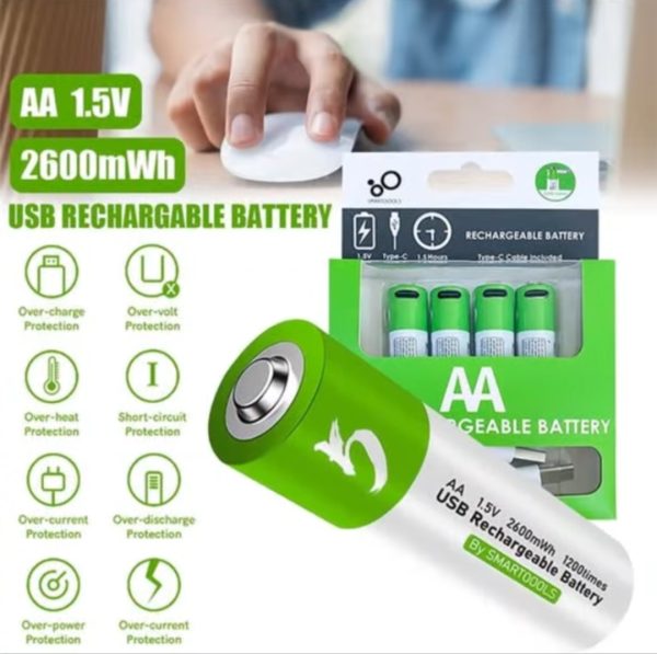 SmarToools RB20 AAA 1.5V 750 mWh Rechargeable Battery (2 Pcs Set)